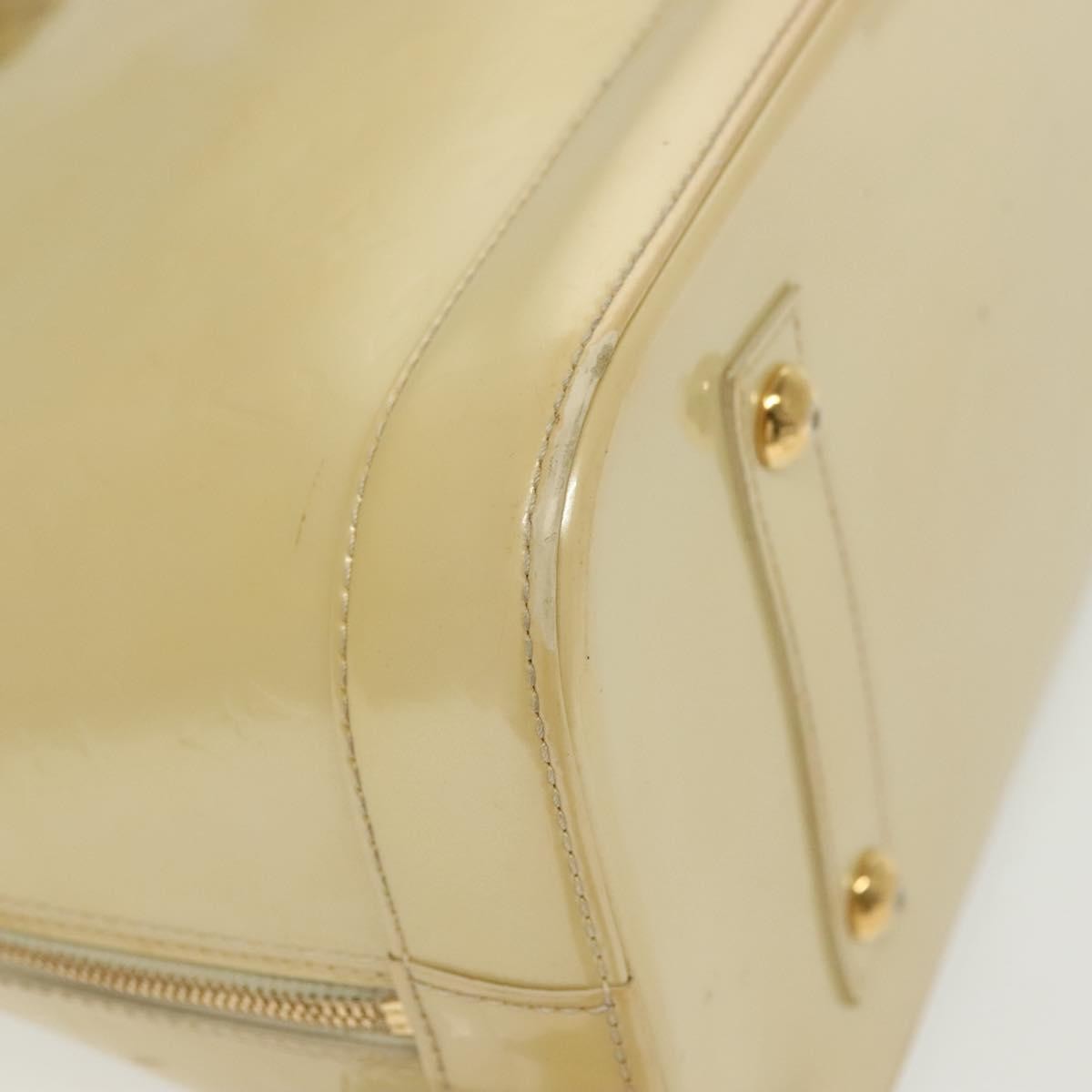 Louis Vuitton Alma Handbag Monogram Vernis, BEIGE, PATENT_LEATHER, Handbag
