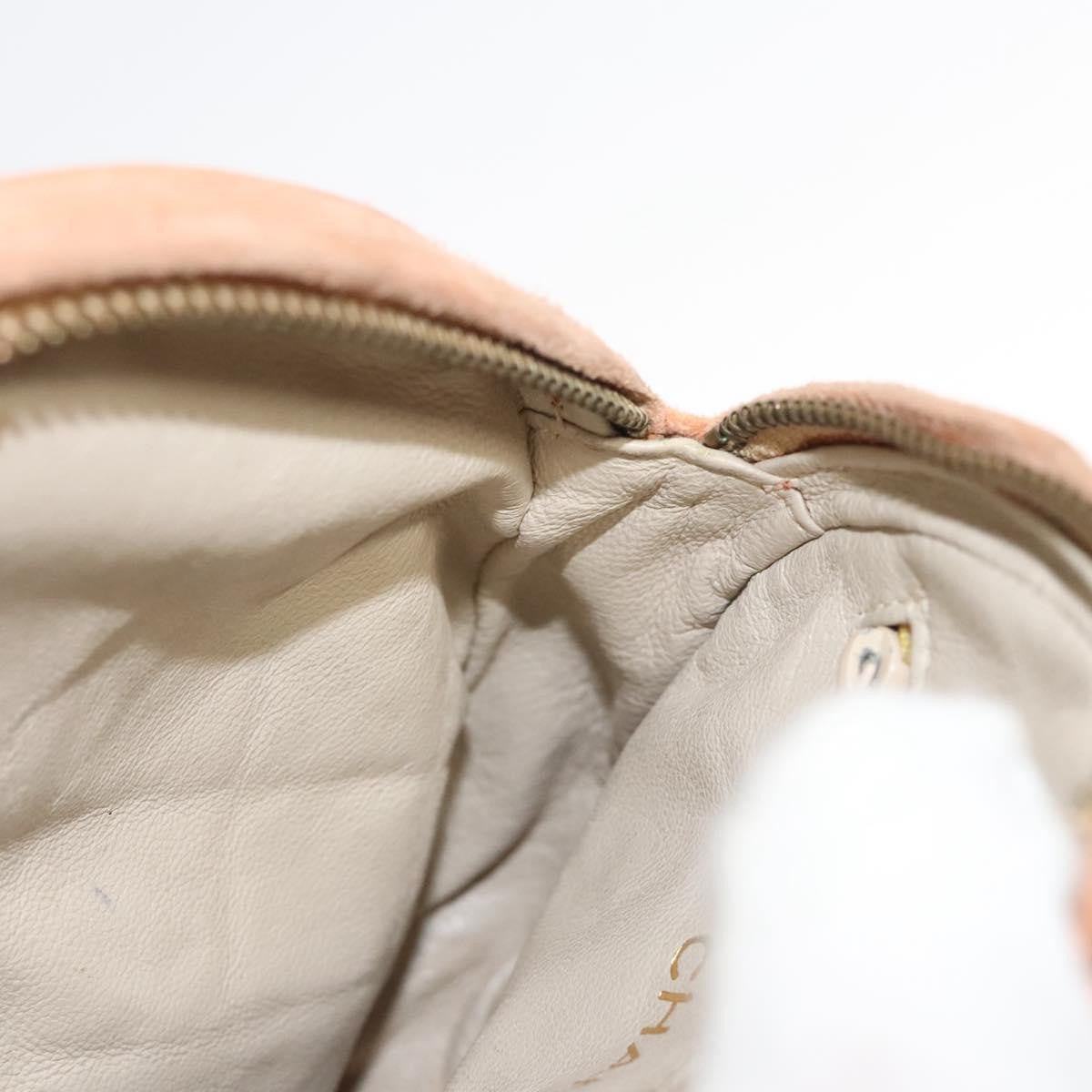 Chanel Coco Charm Wristlet Pouch Multicolor Canvas, ORANGE, SUEDE, Clutche & pouche