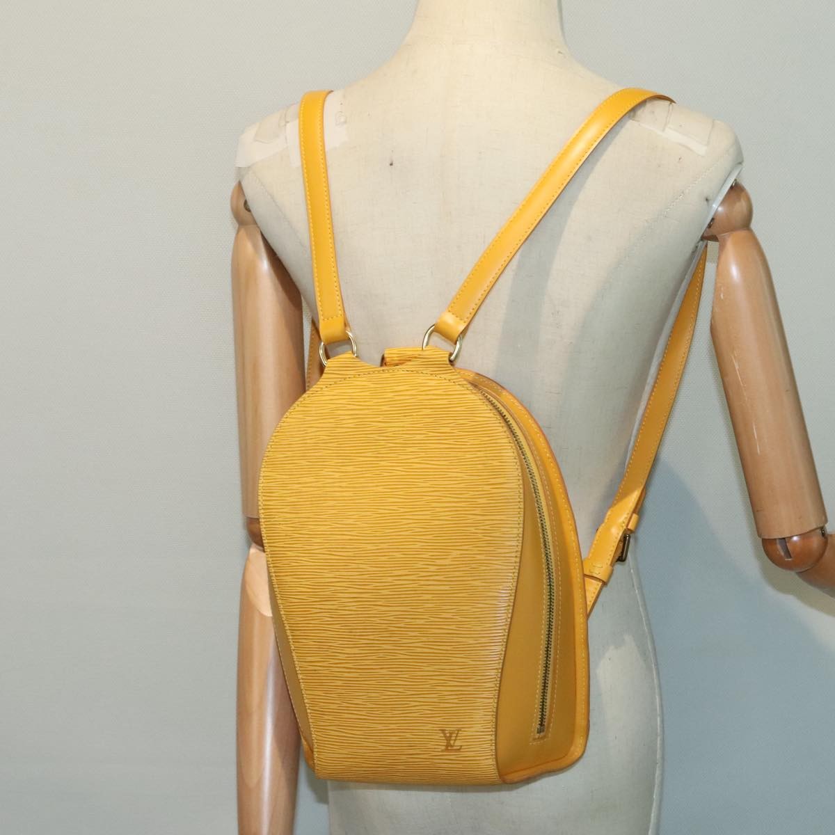 Louis Vuitton Mabillon Backpack Epi Leather, YELLOW, LEATHER, Backpack