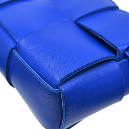 Bottega Veneta Cassette Belt Bag Maxi Intrecciato Leather, Blue, Leather, Clutch