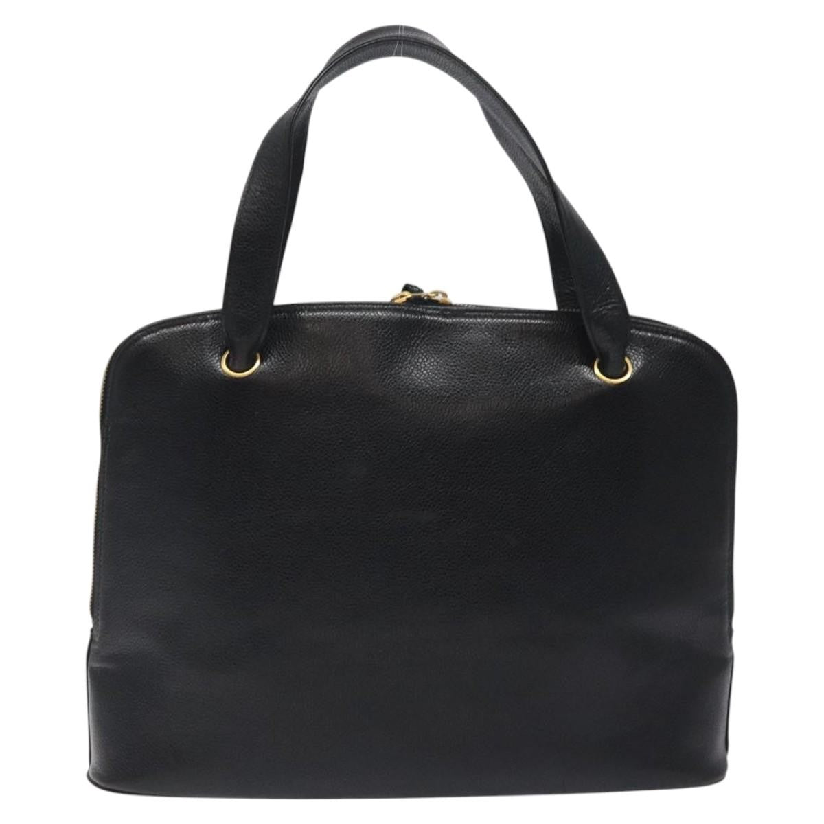 Chanel Coco Mark Black cakfskin, BLACK, CALFSKIN, Handbag