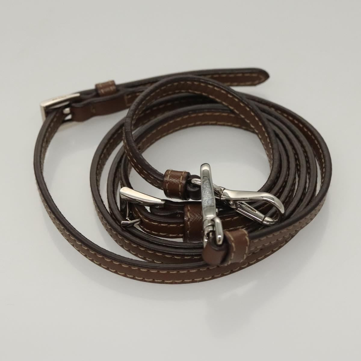 Prada Baguette Shoulder Bag Quilted Tessuto with Leather, BROWN, NYLON, Shoulder bag