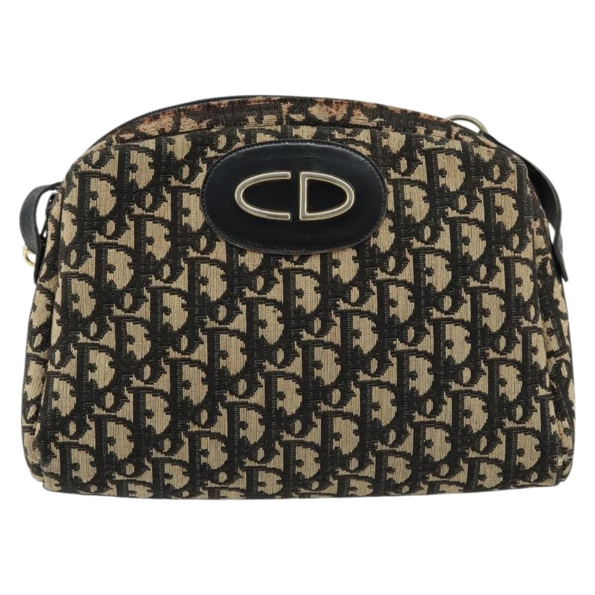 Christian Dior Vintage CD trotter Shoulder bag Canvas, BLACK, CANVAS, Shoulder bag