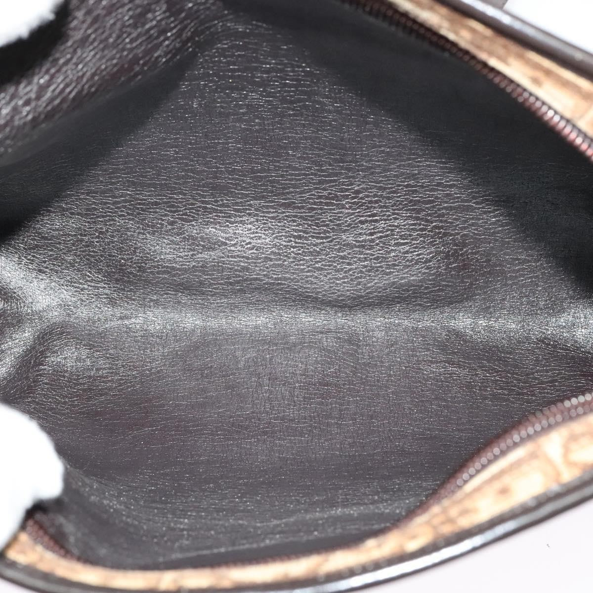 Christian Dior Vintage Trotter Shoulder Bag Canvas, BROWN, CANVAS, Shoulder bag