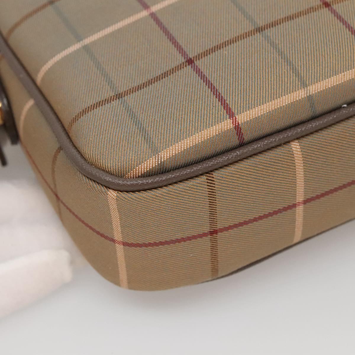 Burberry Nova check Pochette Canvas, BEIGE, CANVAS, Clutche & pouche