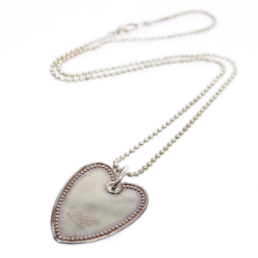 Gucci Heart Necklace Silver, SILVER, SILVER, Necklace