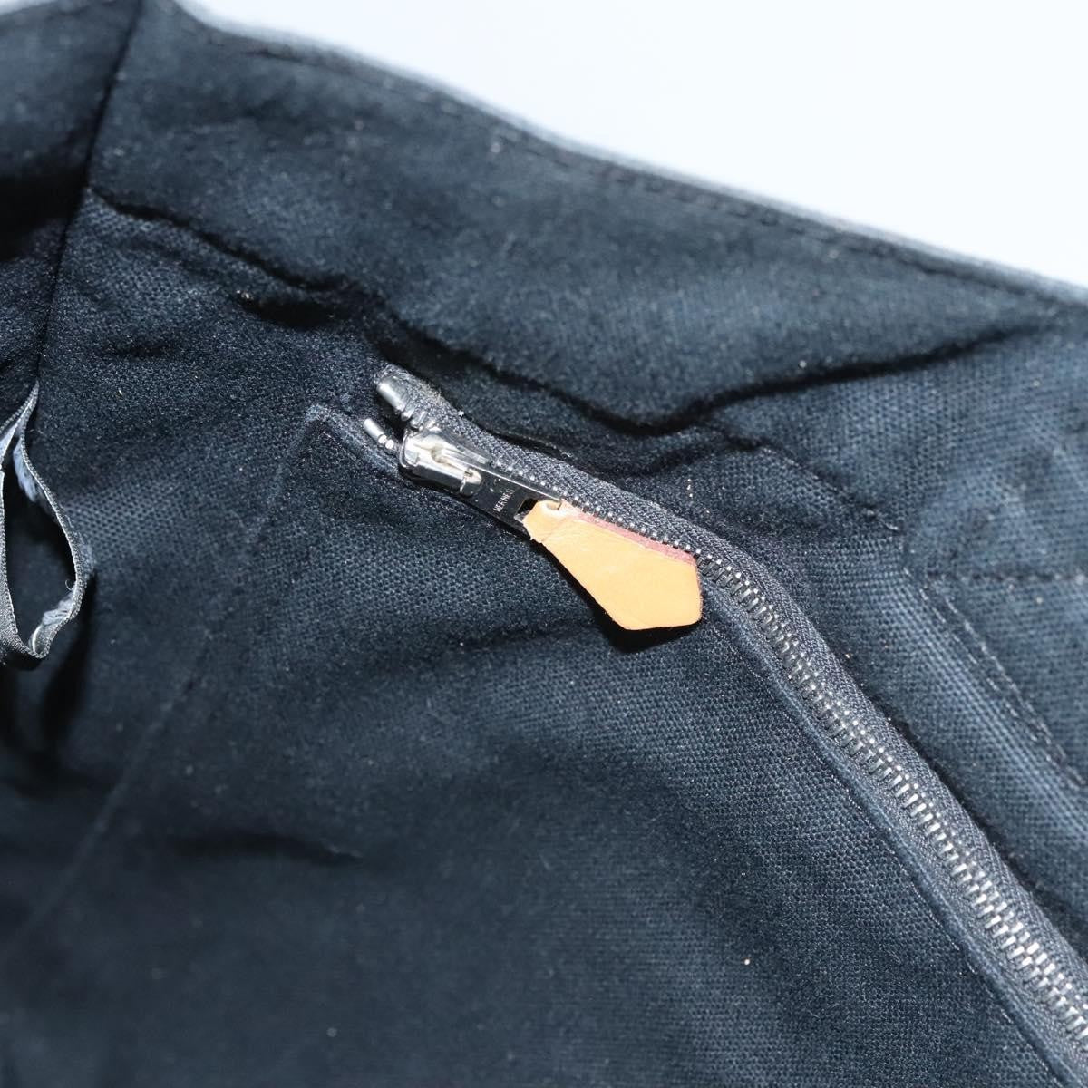 Hermes Fourre Tout Tote Canvas, BLACK, CANVAS, Tote bag