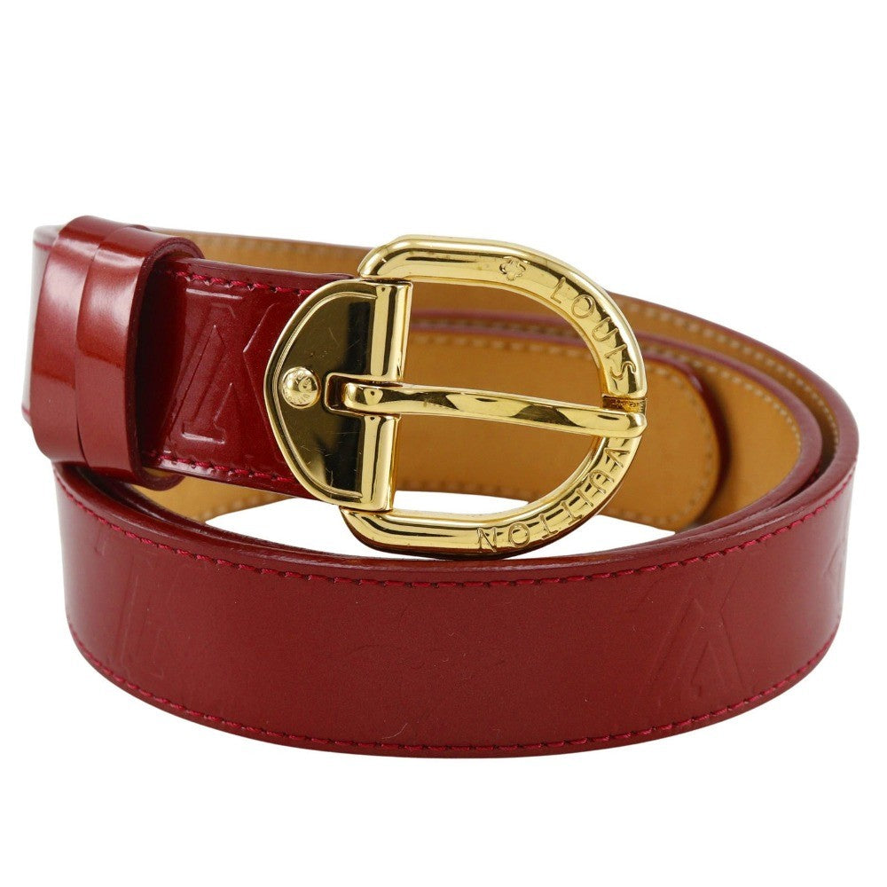 Louis Vuitton Ceinture Belt Monogram Vernis, RED, PATENT_LEATHER, Belts