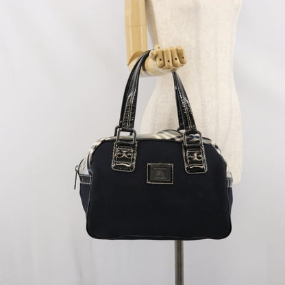 Burberry Blue Label Handbag Canvas, BLACK, CANVAS, Handbag
