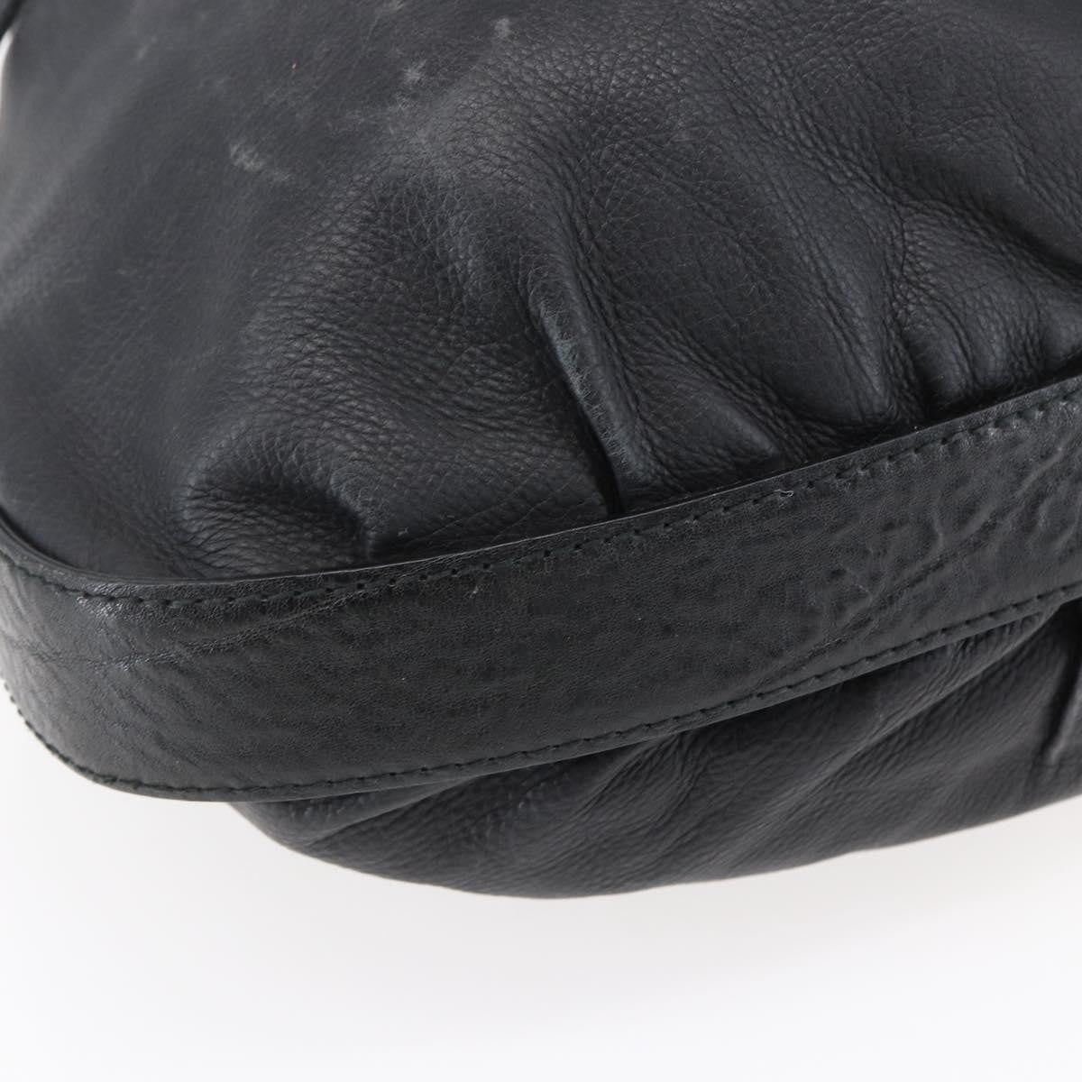 Gucci Interlocking Icon Drawstring Hobo Leather, BLACK, LEATHER, Shoulder bag