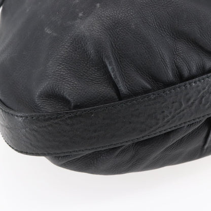 Gucci Interlocking Icon Drawstring Hobo Leather, BLACK, LEATHER, Shoulder bag