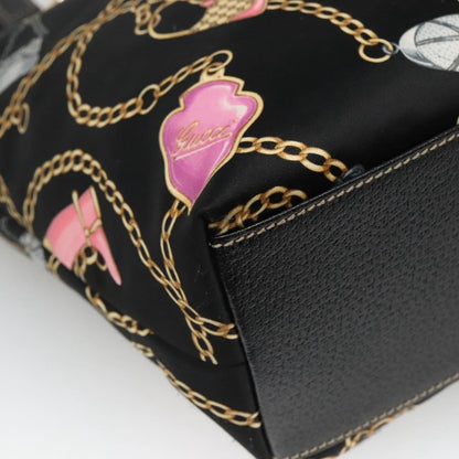 Gucci Charmy Tote Satin, BLACK, SATIN, Tote bag