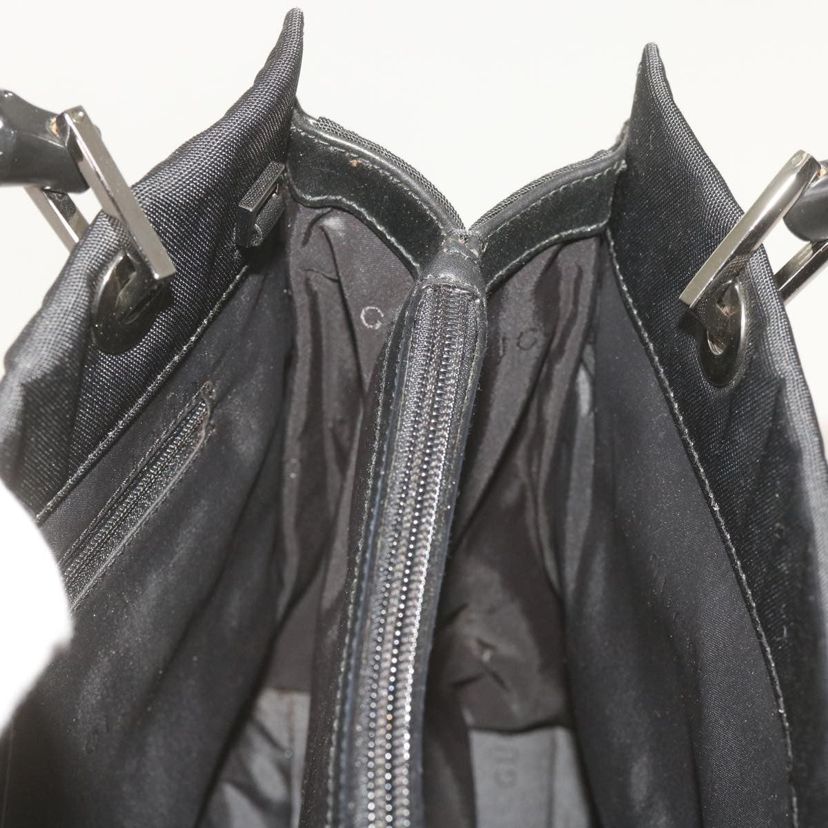 Gucci Bamboo Shopper Tote Canvas, BLACK, CANVAS, Tote bag