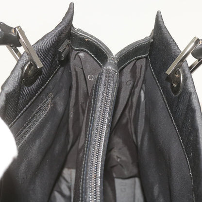 Gucci Bamboo Shopper Tote Canvas, BLACK, CANVAS, Tote bag