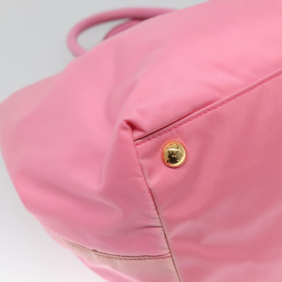Prada Bow Tote Tessuto with Leather, PINK, NYLON, Tote bag