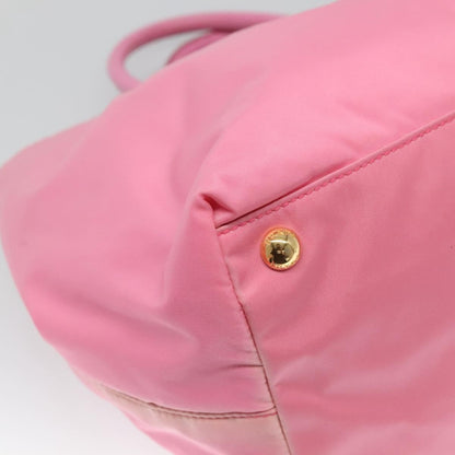 Prada Bow Tote Tessuto with Leather, PINK, NYLON, Tote bag