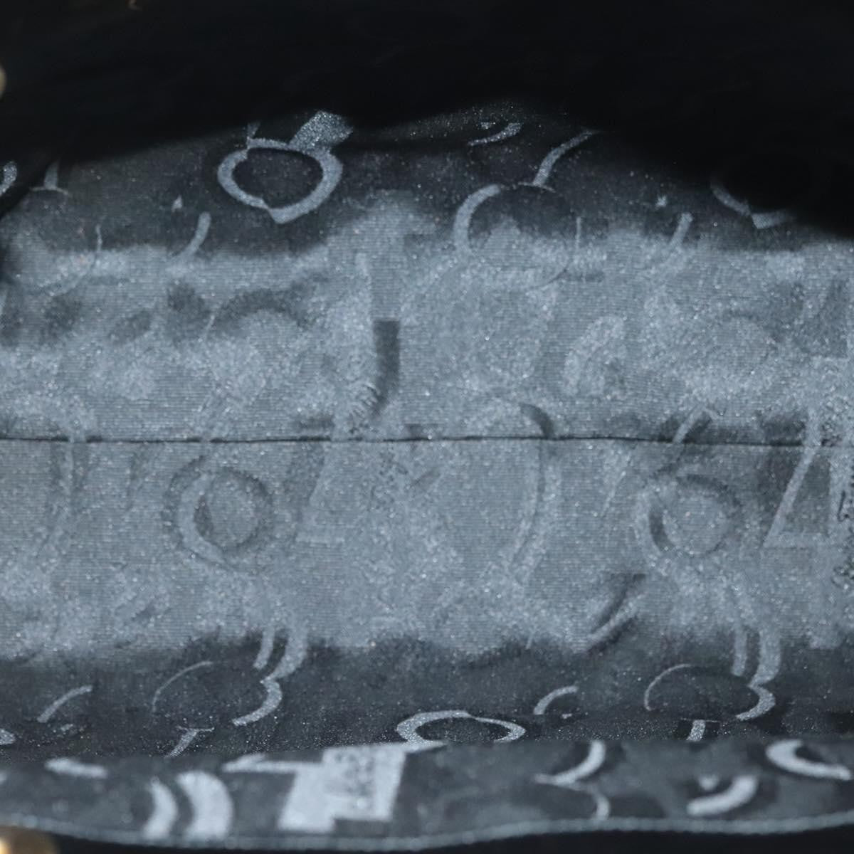 Salvatore Ferragamo Vintage Vara Bow Tote Lizard Embossed Leather, BLACK, LEATHER, Tote bag