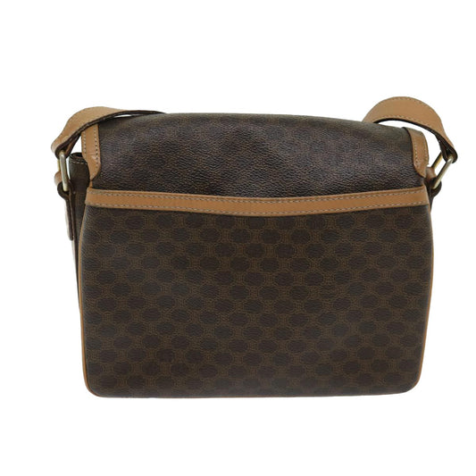 Celine Macadam Shoulder Bag PVC Leather, BROWN, CANVAS, Shoulder bag