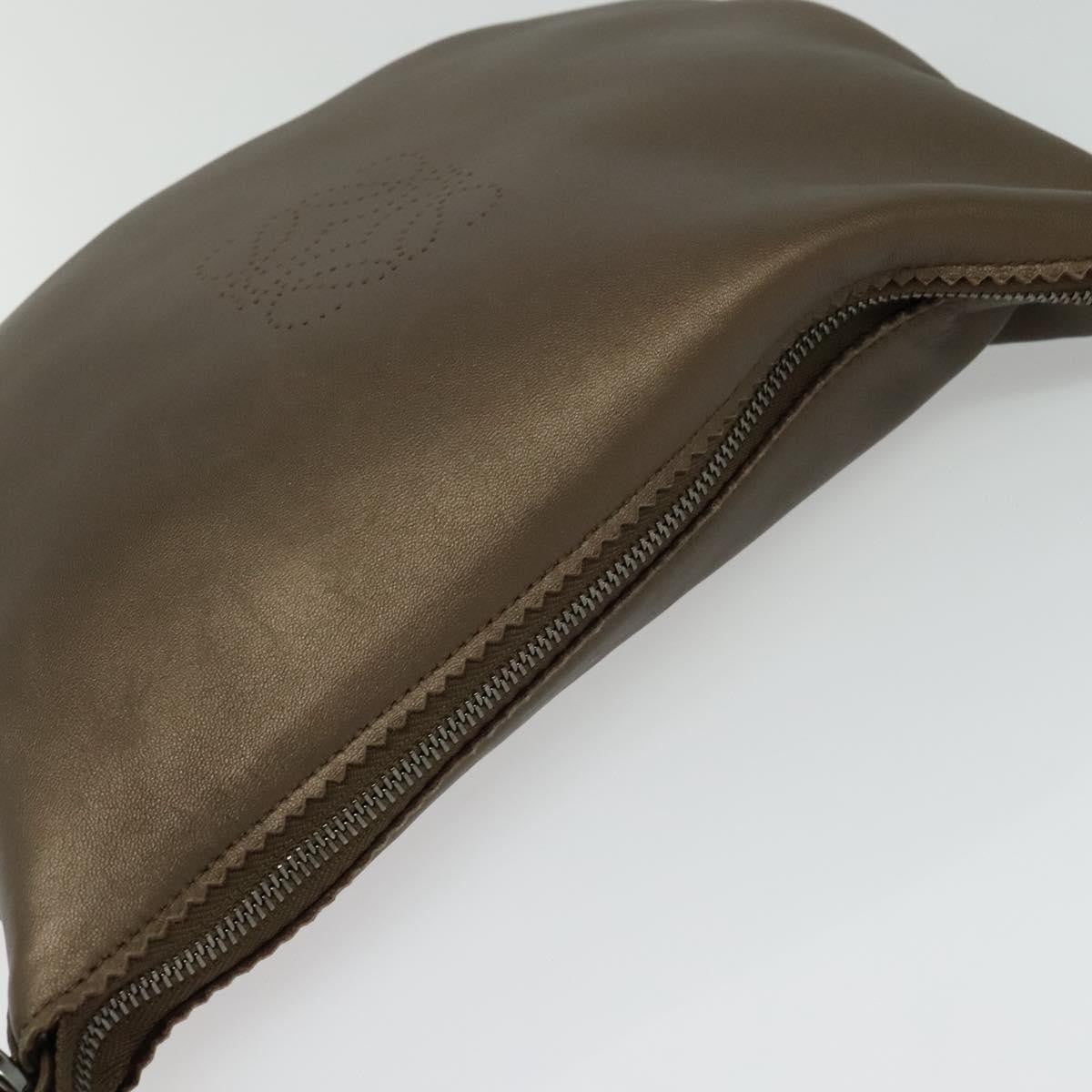 Loewe Anagram Shoulder Bag Leather, METALLIC, LEATHER, Shoulder bag