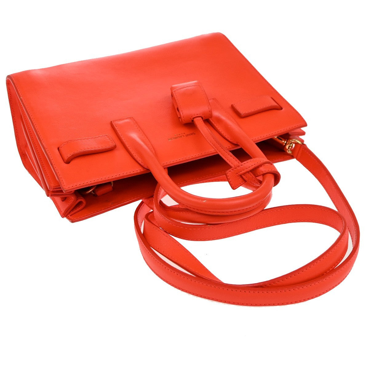 Saint Laurent Sac de Jour NM Bag Leather, RED, LEATHER, Handbag