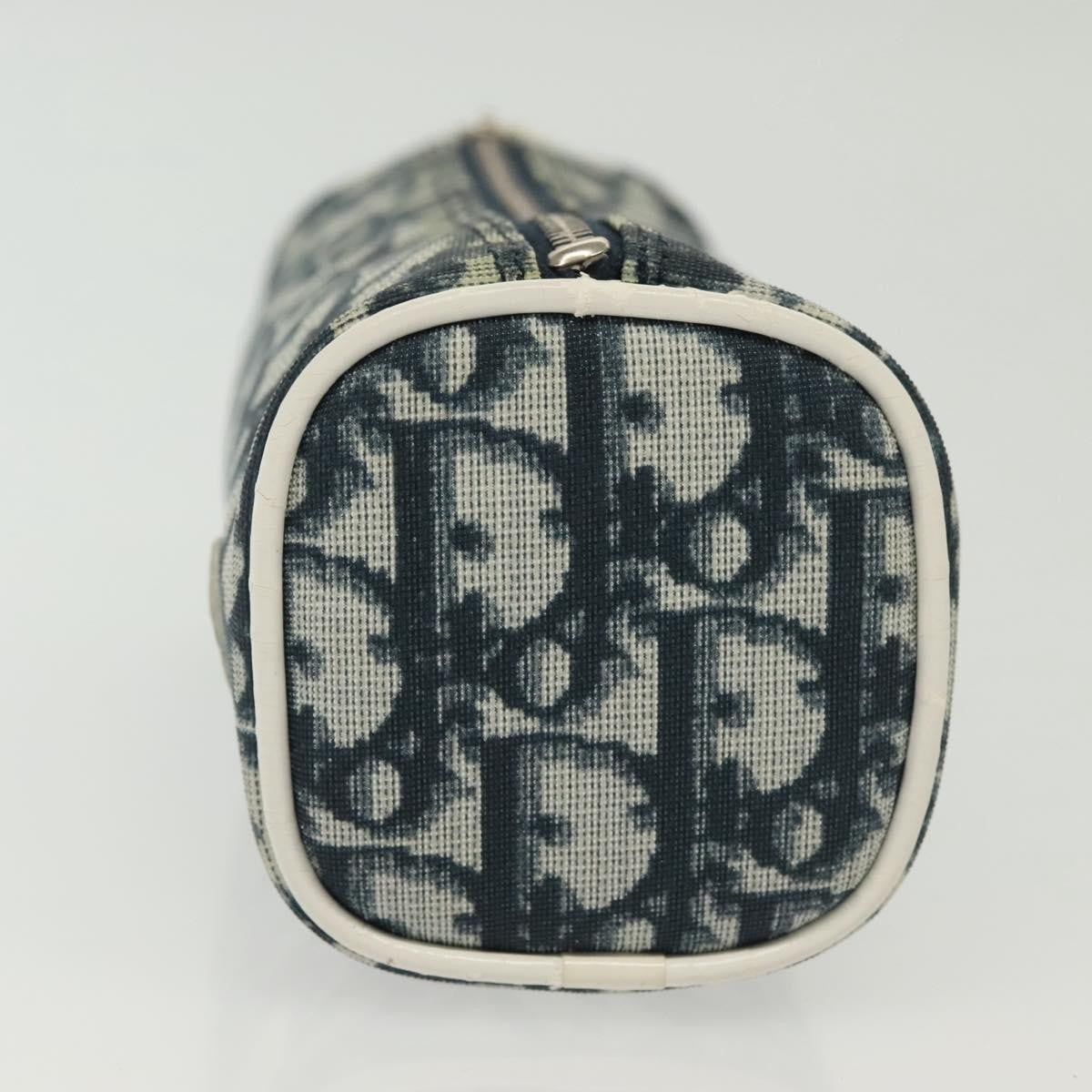 Christian Dior Vintage Trotter Pouch Canvas, NAVY, CANVAS, Clutche & pouche