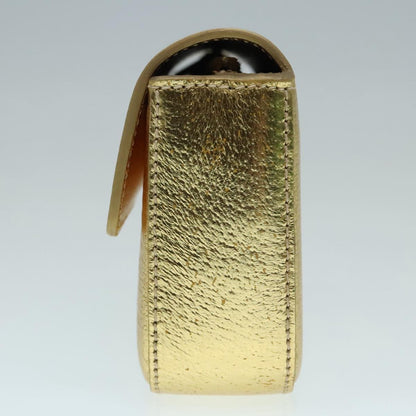 Prada Vintage Pouch Leather, GOLD, LEATHER, Clutche & pouche