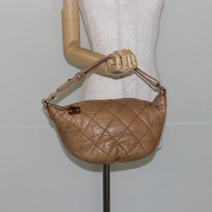 Chanel Cloudy Bundle Hobo Quilted Lambskin, BROWN, LEATHER, Handbag