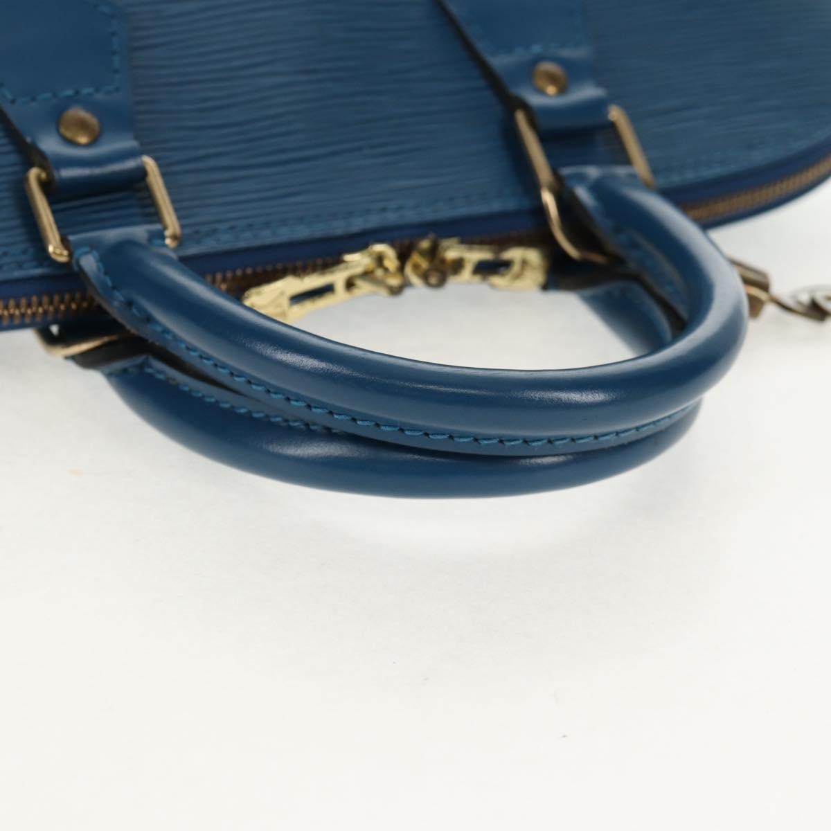 Louis Vuitton Alma Handbag Epi Leather, BLUE, LEATHER, Handbag