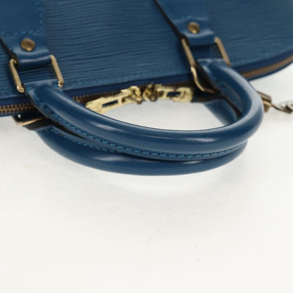 Louis Vuitton Alma Handbag Epi Leather, BLUE, LEATHER, Handbag