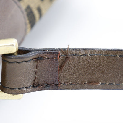 Fendi Logo Zucca Shoulder Bag Zucca, BROWN, CANVAS, Shoulder bag