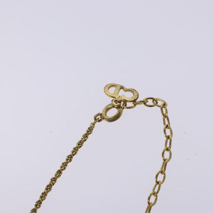 Christian Dior CD Round Pendant Necklace Metal and Crystals, GOLD, METAL, Necklace