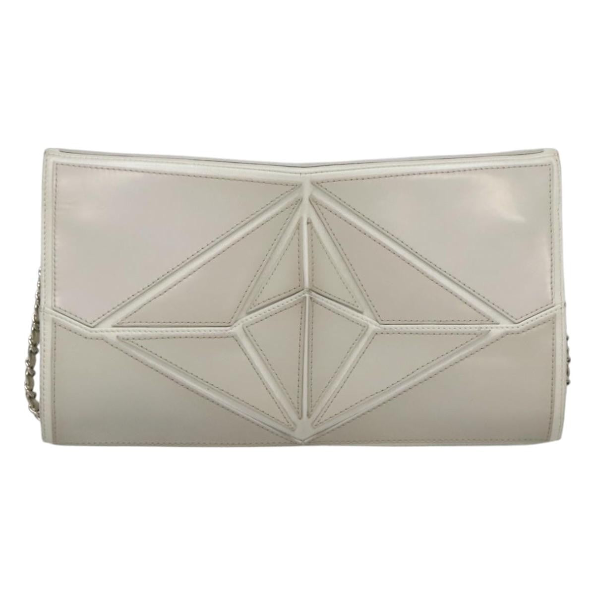 Chanel Midnight Swim Clutch Leather, GRAY, LEATHER, Clutche & pouche