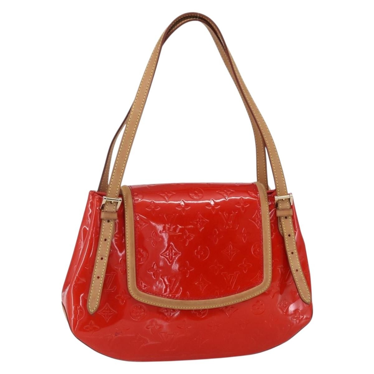 Louis Vuitton Biscayne Bay Handbag Monogram Vernis, RED, PATENT_LEATHER, Handbag