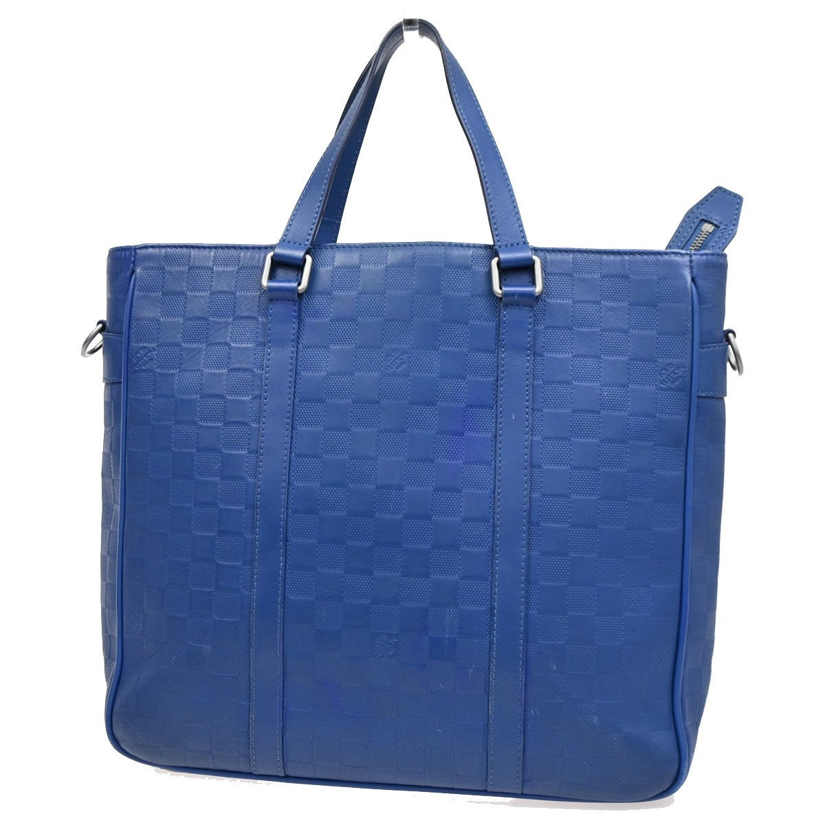 Louis Vuitton Tadao Handbag Damier Infini Leather, BLUE, LEATHER, Tote bag
