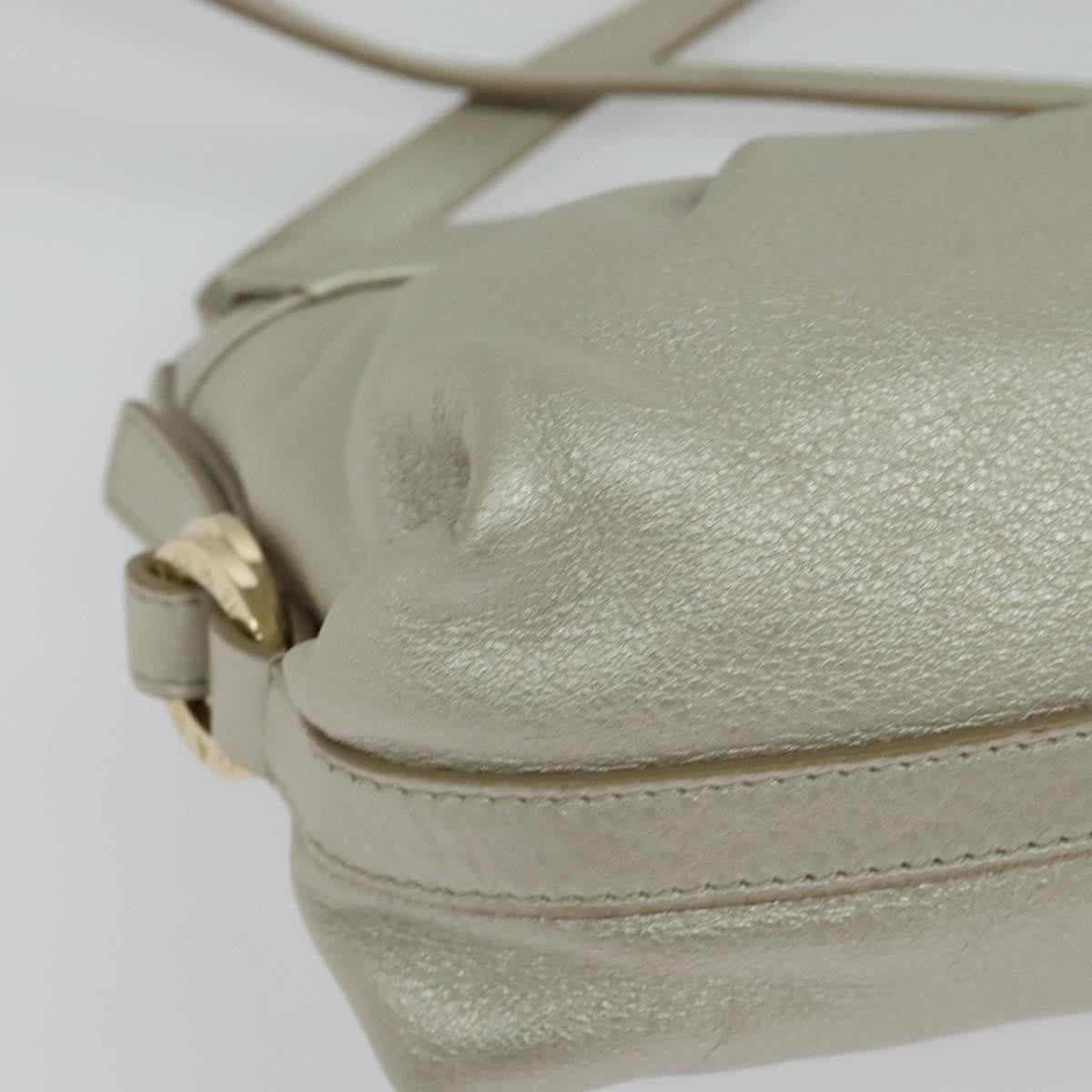 Bvlgari Chandra Flap Shoulder Bag Leather, SILVER, LEATHER, Shoulder bag