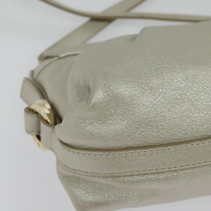 Bvlgari Chandra Flap Shoulder Bag Leather, SILVER, LEATHER, Shoulder bag