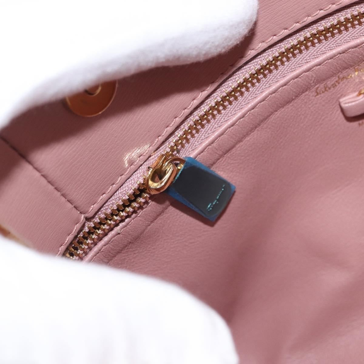 Salvatore Ferragamo Vala Shoulder Bag Leather, PINK, LEATHER, Shoulder bag