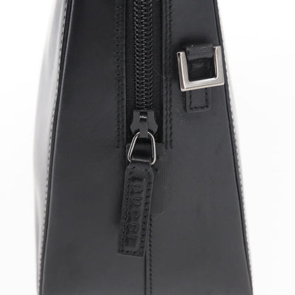 Gucci Vintage Bamboo Handle Bag Leather, BLACK, LEATHER, Handbag