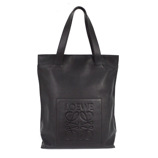 Loewe Shopper Tote Leather, BLACK, LEATHER, Tote bag