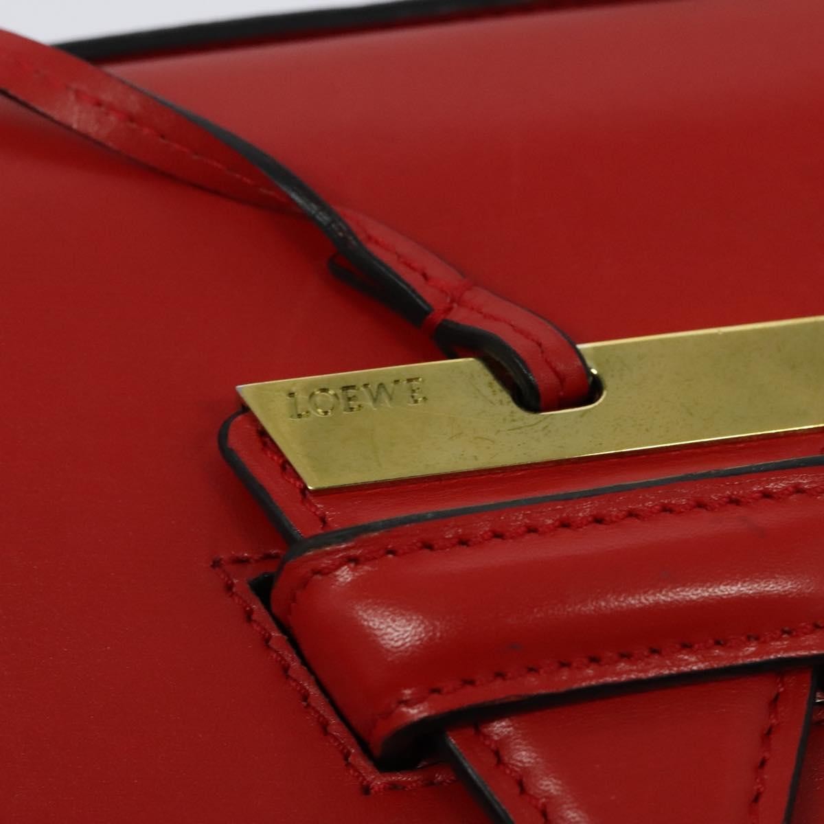 Loewe Barcelona Shoulder Bag Leather, RED, LEATHER, Shoulder bag