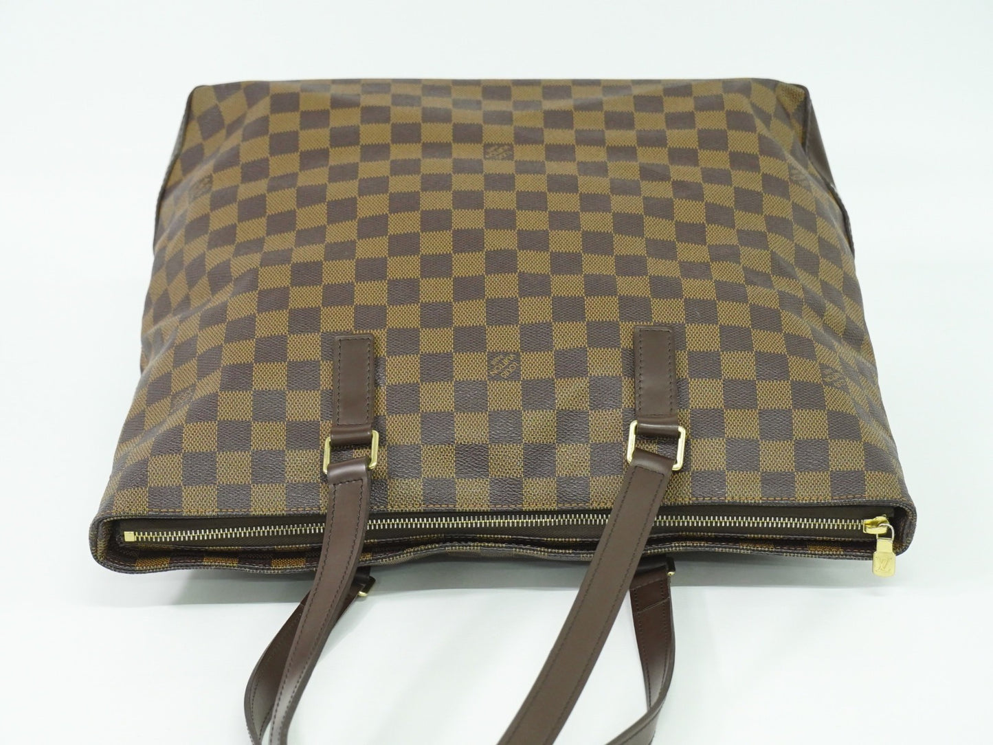 Louis Vuitton Cabas Mezzo Damier, BROWN, CANVAS, Tote bag