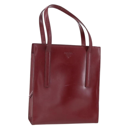 Prada Zip Shopping Tote Leather, RED, OTHER, Tote bag