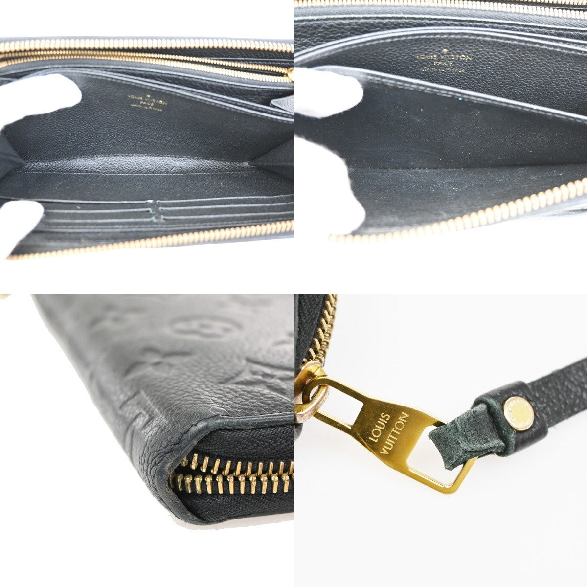 Louis Vuitton Portefeuille zippy Monogramme Empreinte Monogramme Empreinte, BLACK, LEATHER, Wallets