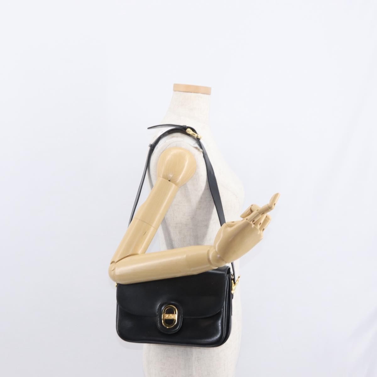 Celine Horse Carriage Shoulder bag Leather, BLACK, LEATHER, Shoulder bag