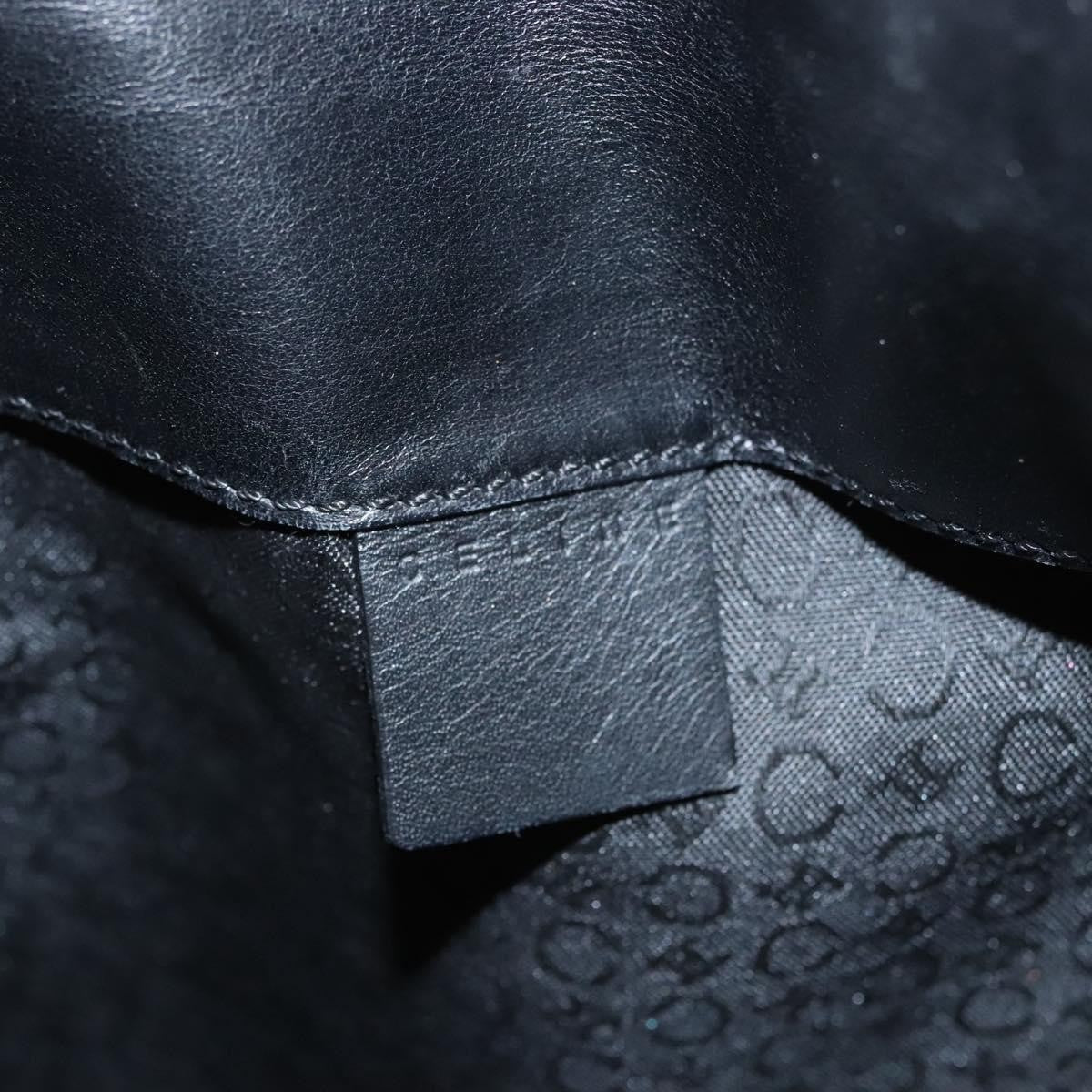 Celine C Macadam Handbag Canvas, BLACK, CANVAS, Handbag