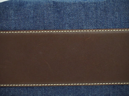 Chanel Vintage CC Tote Denim with Leather, NAVY, DENIM_JEANS, Tote bag