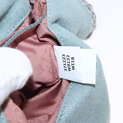 Stella McCartney Falabella Fold Over Bag Shaggy Deer, BLUE, SUEDE, Shoulder bag