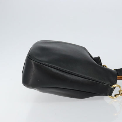 Gucci Diana NM Bamboo Shoulder Bag Leather, BLACK, LEATHER, Shoulder bag