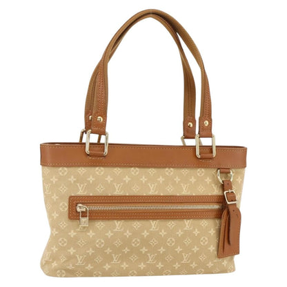Louis Vuitton Lucille Handbag Mini Lin, BEIGE, CANVAS, Handbag