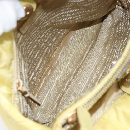 Prada Vintage Tote Nylon, Yellow, Nylon, Tote Bag